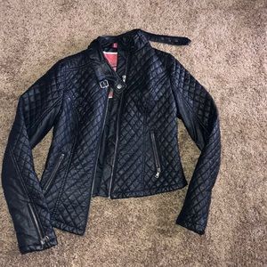 Cute faux leather jacket, complements any outfit